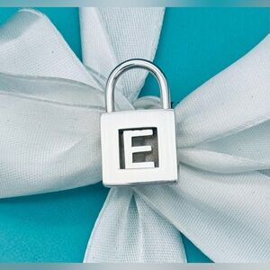 Tiffany and Co. "E" Lock Charm Retired Rare